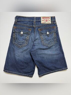 True Religion Jeans Surf Denim Shorts Jorts Mens W32 Y2K Cotton